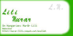 lili murar business card